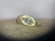 Load image into Gallery viewer, *Made To Order* “Nagare” 14kt Yellow Gold Textured Diamond Ring