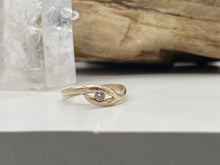 Load image into Gallery viewer, *Made To Order* “Nagare” 14kt Yellow Gold Textured Diamond Ring
