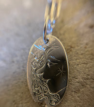 Load image into Gallery viewer, Sterling Silver Hand Engraved Star Child Pendant