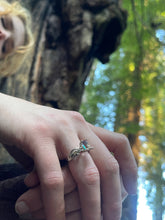 Load image into Gallery viewer, *MADE TO ORDER* “Wicket" Ametrine Emerald Cut Set In Hand-Fabricated 14kt White Gold Branch Ring