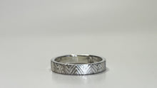 Load image into Gallery viewer, Concentric Triangle 4mm Hand Engraved Band in Sterling Silver