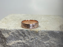 Load image into Gallery viewer, *MADE TO ORDER* “Rose Rose" Hand fabricated and Hand engraved 5mm Band With Matte Finish