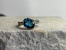 Load image into Gallery viewer, "Suna" 14kt Ring With London Blue Topaz