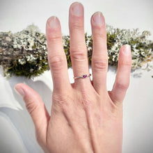 Load image into Gallery viewer, *MADE TO ORDER* Rustic Texture 14kt Rose Gold Bezel Stackable Ring With Oval Cut Stone