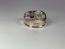 Load image into Gallery viewer, *MADE TO ORDER* "Brianna" Contemporary Tri-tone 14kt Gold & Gemstone Fashion Ring