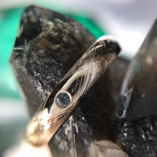 Load image into Gallery viewer, *MADE TO ORDER* Multi-Textured 4mm 14kt Yellow Gold Band With Hand-Engraving & Gemstones