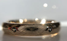 Load image into Gallery viewer, *MADE TO ORDER* Multi-Textured 4mm 14kt Yellow Gold Band With Hand-Engraving & Gemstones