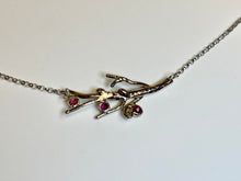 Load image into Gallery viewer, "Berry Branch" 14kt White Gold & Ruby Necklace
