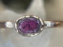 Load image into Gallery viewer, *MADE TO ORDER* Rustic Texture 14kt Rose Gold Bezel Stackable Ring With Oval Cut Stone