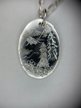 Load image into Gallery viewer, Sterling Silver Landscape Hand Engraved Pendant