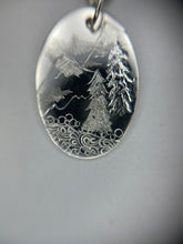 Load image into Gallery viewer, Sterling Silver Landscape Hand Engraved Pendant