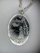 Load image into Gallery viewer, Sterling Silver Landscape Hand Engraved Pendant