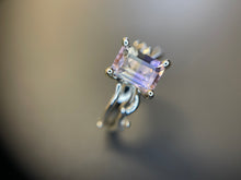 Load image into Gallery viewer, *MADE TO ORDER* “Wicket" Ametrine Emerald Cut Set In Hand-Fabricated 14kt White Gold Branch Ring