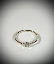 Load image into Gallery viewer, *MADE TO ORDER* .30 carat Round Cut Ethereal Grey Diamond in Low Profile Bezel 14kt Yellow Gold