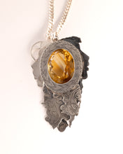 Load image into Gallery viewer, Unity Faces Pendant With Hand-Engraving and 20.86ct Natural Oval Cut Citrine