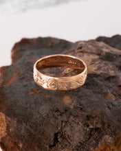 Load image into Gallery viewer, &quot;Rose Rose&quot; Hand fabricated and Hand engraved 5mm Band With Matte Finish