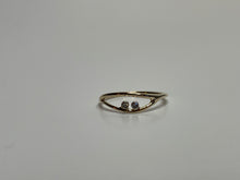 Load image into Gallery viewer, “Wasen” Dainty Ring with Bezel Set Single Cut Diamonds