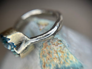 "Suna" 14kt Ring With London Blue Topaz