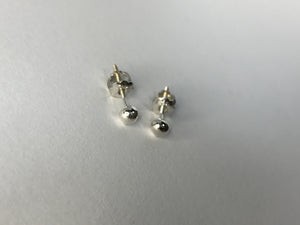 *MADE TO ORDER*2.75mm Handmade Domed Sterling Silver Stud Earrings With Threaded Post