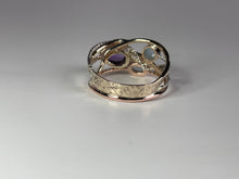 Load image into Gallery viewer, *MADE TO ORDER* &quot;Brianna&quot; Contemporary Tri-tone 14kt Gold &amp; Gemstone Fashion Ring
