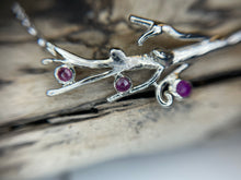 Load image into Gallery viewer, &quot;Berry Branch&quot; 14kt White Gold &amp; Ruby Necklace