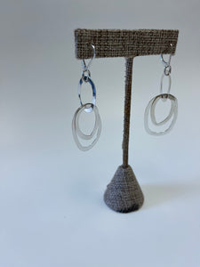*MADE TO ORDER*”Marquess" Hand Fabricated Sterling Silver Freeform Circle Earrings