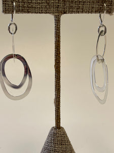 *MADE TO ORDER*”Marquess" Hand Fabricated Sterling Silver Freeform Circle Earrings