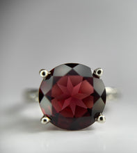 Load image into Gallery viewer, *MADE TO ORDER* Oneiza" 14kt White Gold, Diamond, &amp; Garnet Ring