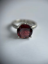 Load image into Gallery viewer, *MADE TO ORDER* Oneiza" 14kt White Gold, Diamond, &amp; Garnet Ring