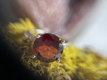 Load image into Gallery viewer, *MADE TO ORDER* Oneiza" 14kt White Gold, Diamond, &amp; Garnet Ring