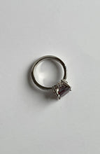 Load image into Gallery viewer, *MADE TO ORDER* Oneiza" 14kt White Gold, Diamond, &amp; Garnet Ring