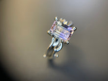 Load image into Gallery viewer, &quot;Wicket&quot; Ametrine Emerald Cut Set In Hand-Fabricated 14kt White Gold Branch Ring