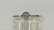 Load image into Gallery viewer, *MADE TO ORDER* .30 carat Round Cut Ethereal Grey Diamond in Low Profile Bezel 14kt Yellow Gold
