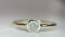 Load image into Gallery viewer, *MADE TO ORDER* .30 carat Round Cut Ethereal Grey Diamond in Low Profile Bezel 14kt Yellow Gold